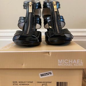 Michael Kors black patent heels 8 1/2